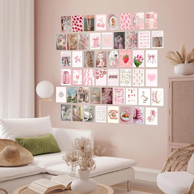 KBKBART 50Pcs Pink Coquette Room Decor Aesthetic Pictures, Cute Pictures Trendy - Image 6
