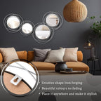 Hicarer 4 Pcs Decorative Wall Mirror Round Modern Mirror Circle Mirror Wall Art - Image 5