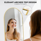 Simple Deluxe Arched Full Length Mirror, - Image 4