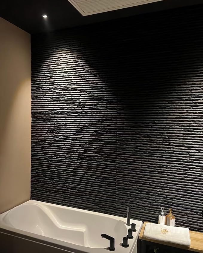 3D Faux Stone Wall Panels, Lightweight & Waterproof Accent Marble Flowing Stone - Image 7