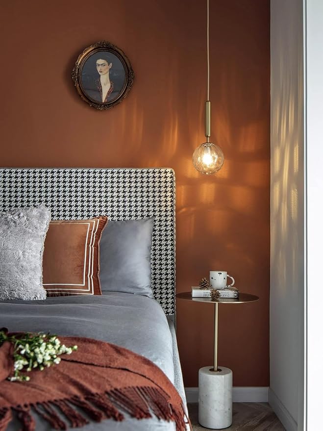 Safiyya Peel and Stick Wallpaper Dark Orange Contact Paper 118"x17.7" Solid - Image 8