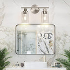 Zarbitta 2-Light Bathroom Light Fixtures, Brushed Nickel Vanity Light, Modern - Image 6