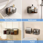 Diesisa 2pc Acrylic Wall Mount Organizer, Adhesive Cabinet Door Organizer - Image 6