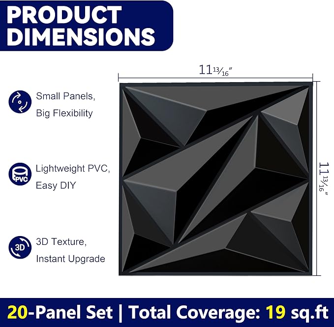 3D Wall Panel for Interior Wall Decor, PVC Wall Panels for Living Room Bedroom - Image 3