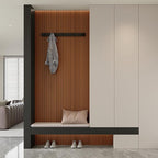 Yutianli PVC Slat Wall Panel Peel and Stick 236"x 15.7" Faux Wood Slat Panel - Image 4