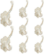 Zonon 8 Pcs White Wall Hooks Set Vintage Coat & Towel Hooks by Zonon