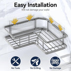 YASONIC Shower Caddy Corner, No Drilling Shower Organizer Corner - Image 6
