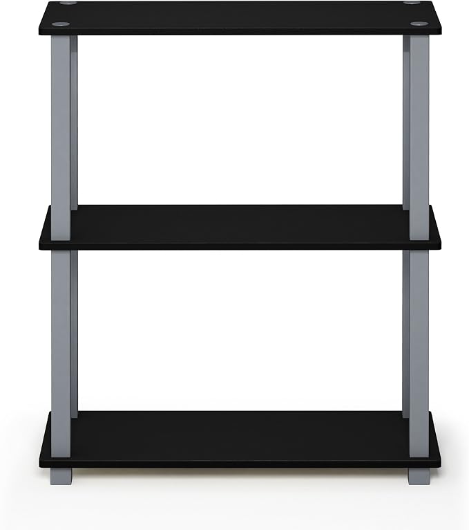 Furinno TURN-S-TUBE Storage Shelves Set of 2, 3-Tier Book Shelf, Corner Shelf - Image 6