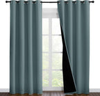 NICETOWN 100% Blackout Curtains 86 inches Long, Pair of Energy Smart & Noise by NICETOWN