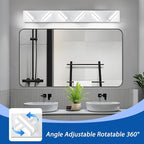IZORRO LED Modern Bathroom Lights Fixtures, Matte White Acrylic Wall Lighting - Image 2
