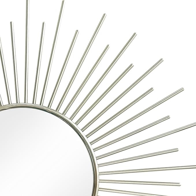 3 Pack Metal Mirrors for Wall Sunburst Wall Mirrors Home Décor Decorative - Image 2