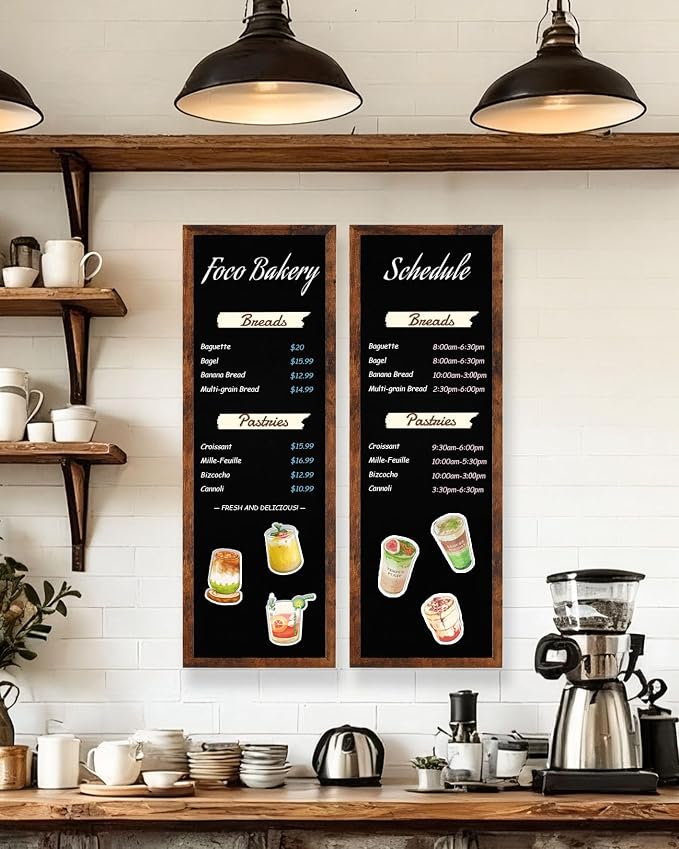 Magnetic Chalkboard for Wall, Long Chalk Board, Wall Hanging Menu for Restaurant - Image 7