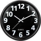 Plumeet 12'' Wall Clock, Battery Operated Wall Clocks Silent Non-Ticking Quartz by Plumeet