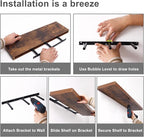 Fixwal Wood Floating Shelves for Wall, Bathroom and Kitchen, Wall Shelves for - Image 7