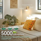 Shenmoyl Vintage Battery Operated Wall Sconce - Image 3