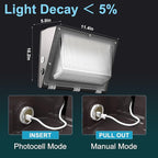 Lightdot 2Pack 250W LED Wall Pack Lights, 100-277v Dusk to Dawn - Image 6