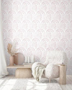 EeeComing Pink Peel and Stick Wallpaper Boho Wall Paper Peel and Stick Modern - Image 2