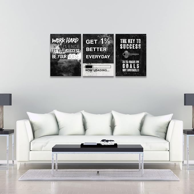 KAWAHONE Motivational Success Canvas Wall Art - Image 4