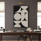 Framed Black and White Abstract Wall Art, Large Modern Canvas Prints Paintings - Image 6