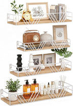 Floating Shelves for Wall, 4 Sets Rustic Wall Mounted Shelves by Unknown