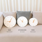 mooas Flatwood Wall Clock, 9.8" Silent Non-Ticking Sweep Movement Decorative - Image 4