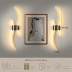 Battery Operated Wall Sconce Set of 2, Dimmable Modern LED Rechargeable Wall - Image 7