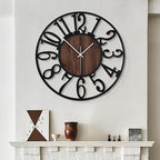 LEIKE Large Wall Clocks, Non Ticking, Battery Operated Big Retro Round Modern by LEIKEWALLCLOCK
