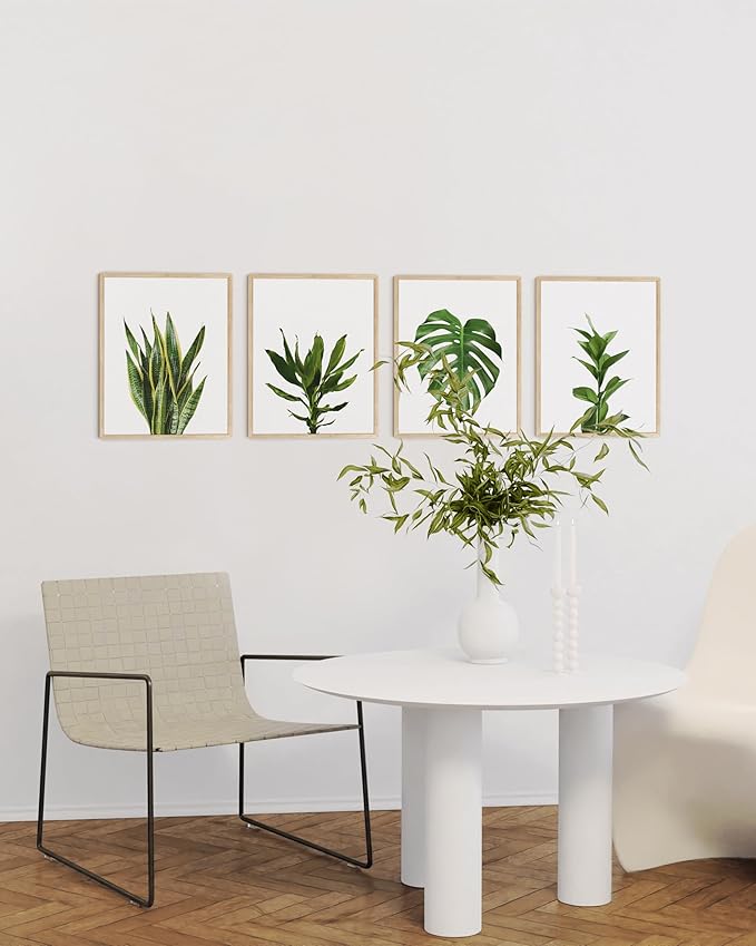 HAUS AND HUES Plant Photo Set of 4-16x20 Framed Beige - Image 5