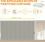 Room Divider Curtain Sets with Flexible Ceiling Track, Privacy Soundproof - Image 2