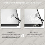 LOAAO 72X36 Inch Black Metal Framed Bathroom Mirror - Image 7
