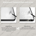 LOAAO Black Metal Framed Bathroom Mirror - Image 7