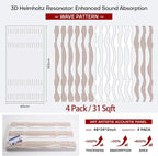 Large Acoustic Wall Panels 47.2"x23.6"x1.57"4-Pack, 3D DIY Wave Sound Proof - Image 8