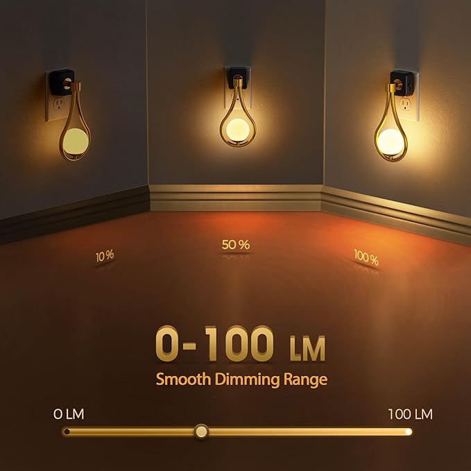 Briignite LED Night Light, Night Lights Plug into Wall, 0-100LM Dimmable - Image 2