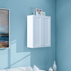 VANIRROR White Wall Mount Cabinet, MDF Over the Toilet Storage Cabinet - Image 3