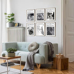 uniro Trendy Newspaper Wall Art Prints, Vintage Black & White Newspaper Wall - Image 5