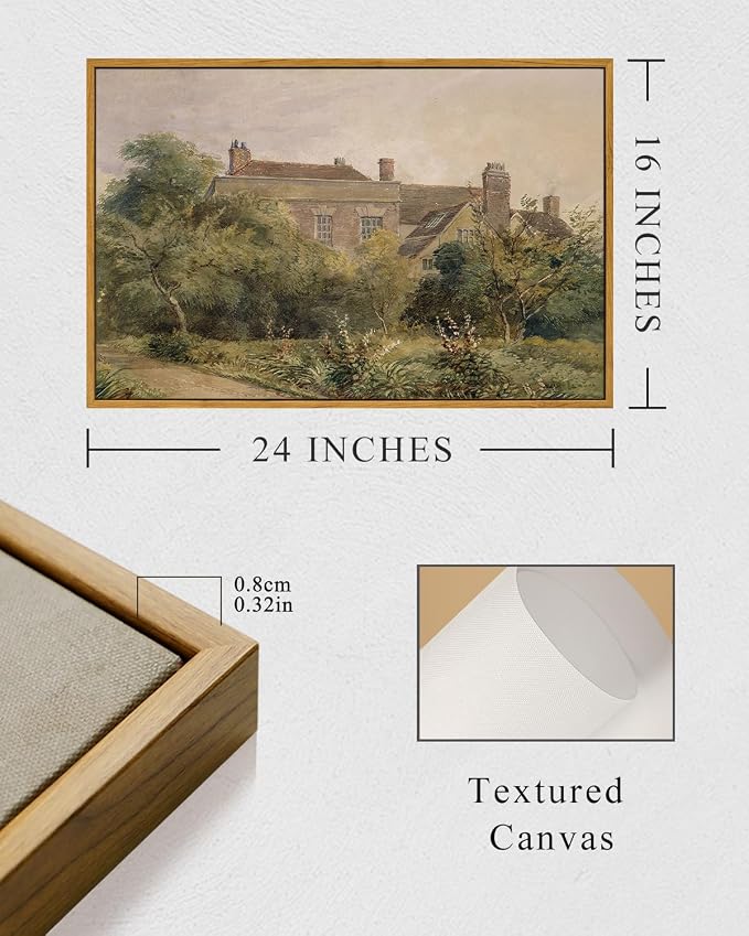 InSimSea Framed Canvas Wall Art Vintage Decor, Home Decor Classical Scenery - Image 5