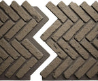 EverStone Herringbone Faux Brick Panel, 46 1/2"W x 25 1/4"H x 1"D, Adobe Color - Image 8