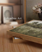 InSimSea Framed Canvas Wall Art, Countryside Field Modern Farmhouse Decor - Image 2