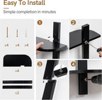 Afuly Black Floating Shelves for Wall Display Shelf Unit Modern Decorative - Image 8