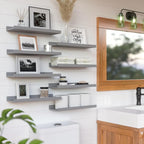RICHER HOUSE 8 Set Floating Wall Mounted Shelves, Nursery Hanging Book Shelves - Image 4