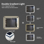 LED Mirror, 44x36 Inch Gradient Front and Backlit Lighted Mirror, 3 Colors - Image 4
