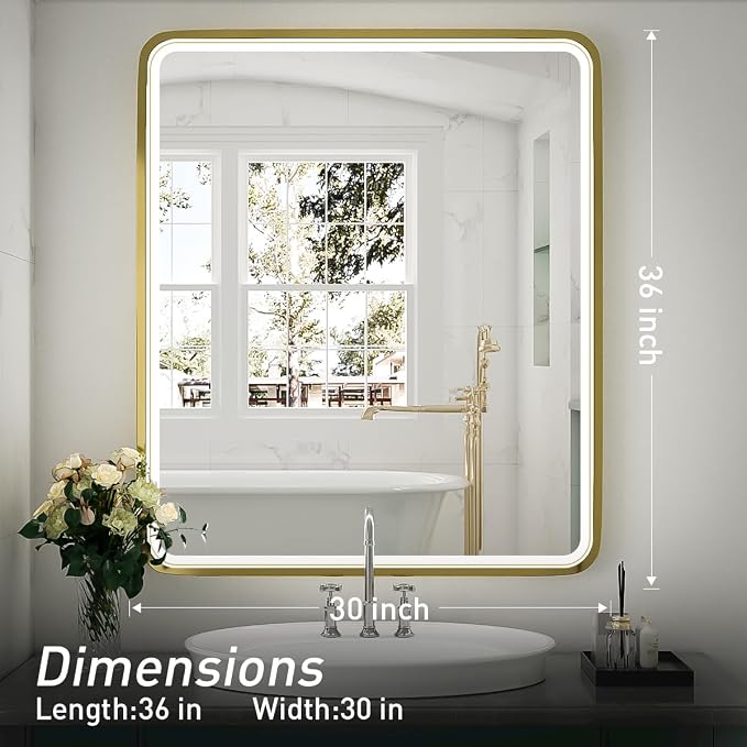 30x36 Inch LED Bathroom Mirror - Image 7