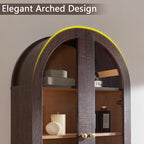 Bathroom Arched Wall Cabinet Over The Toilet Storage Cabinet, 23.5×31.4 Inch - Image 4