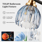 TALOYA Bathroom Vanity Light Fixtures, 3-Light Modern Black and Gold Wall - Image 3