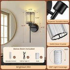 Crystal Battery Operated Wall Sconces, 12 Colors and 3CCT Dimmable Crystal Wall - Image 7