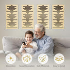 TONOR 4-Pack Acoustic Wood Wall Panels, 23.6” * 11.8” * 1.9” 3D Self-adhesive - Image 4