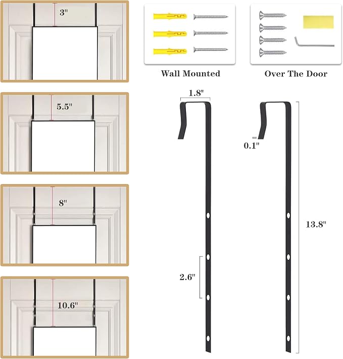 Full Length Door Mirror 14x48, Metal Frame - Image 8