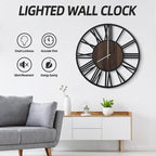 LEIKE Large Wall Clocks with Night Light Battery Operated, Silent Non Ticking - Image 7