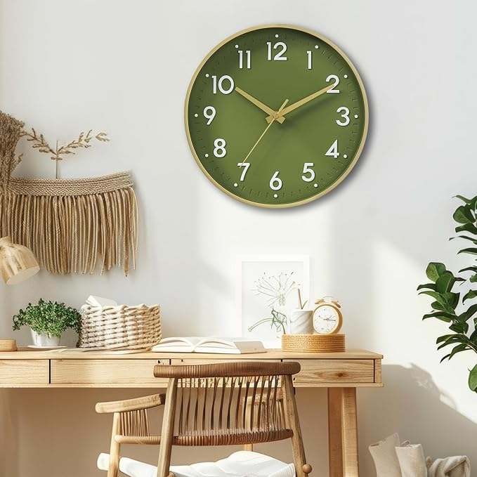 Mosewa Wall Clock 8 Inch, Battery Operated Silent Non-Ticking Modern Analog - Image 4