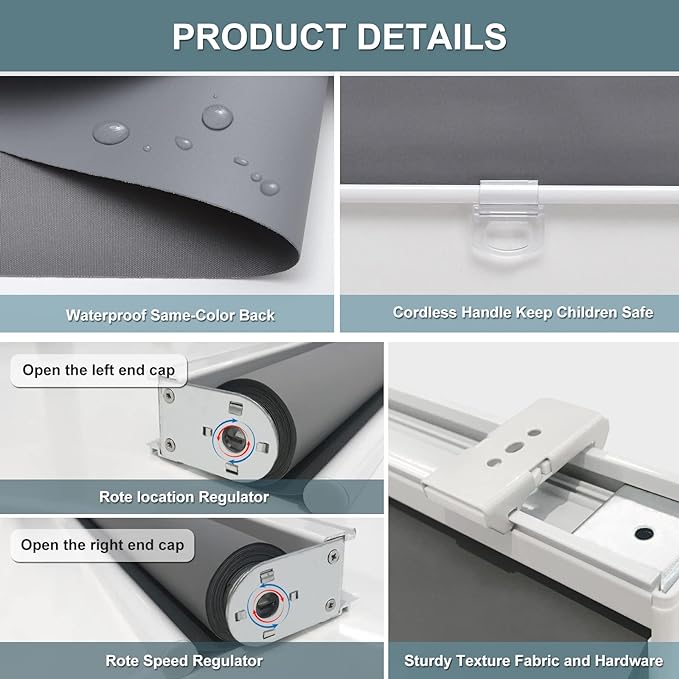Cordless Roller Shades Blackout Blinds - Image 3